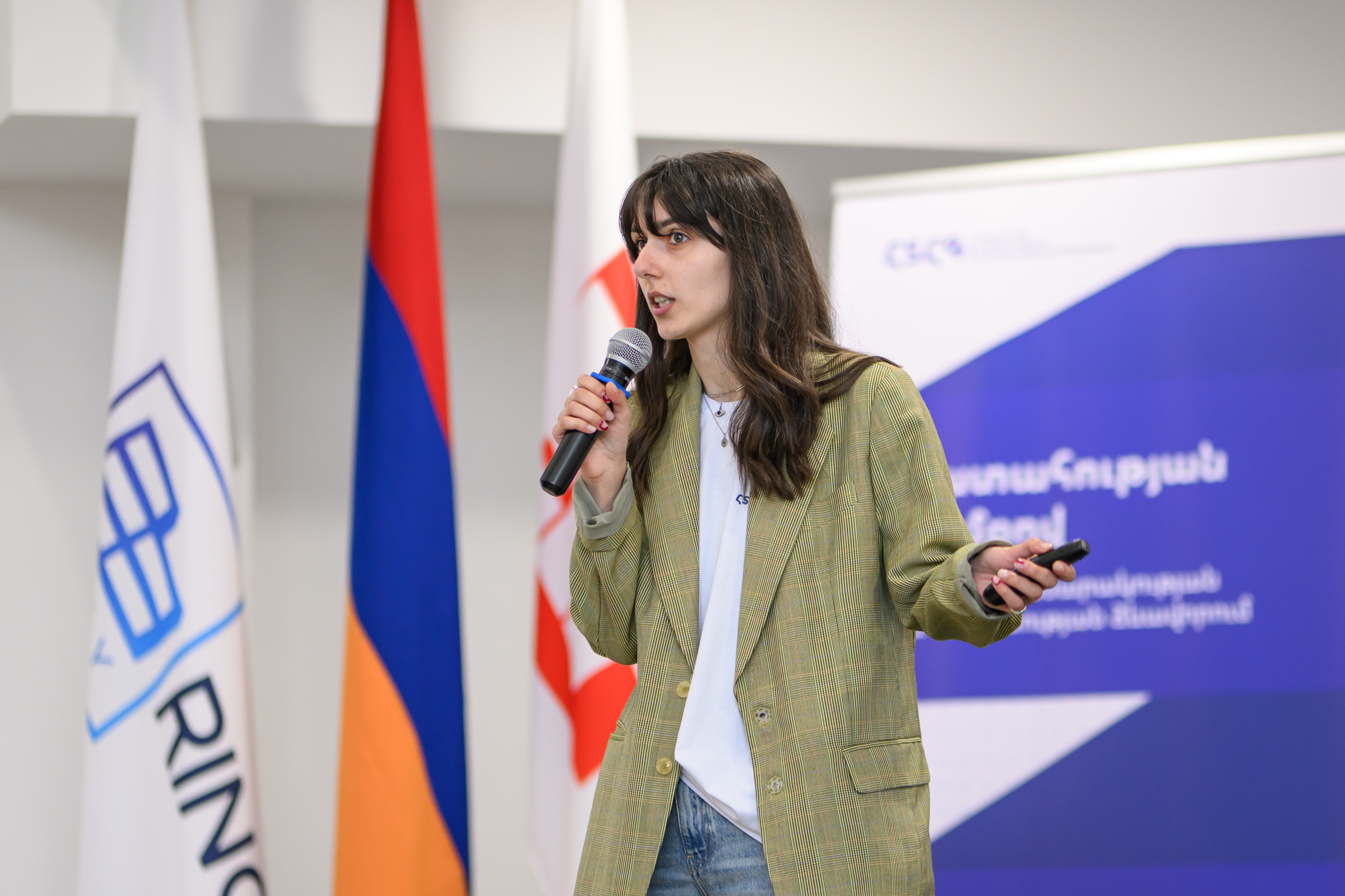 Cybersecurity specialist is presenting
