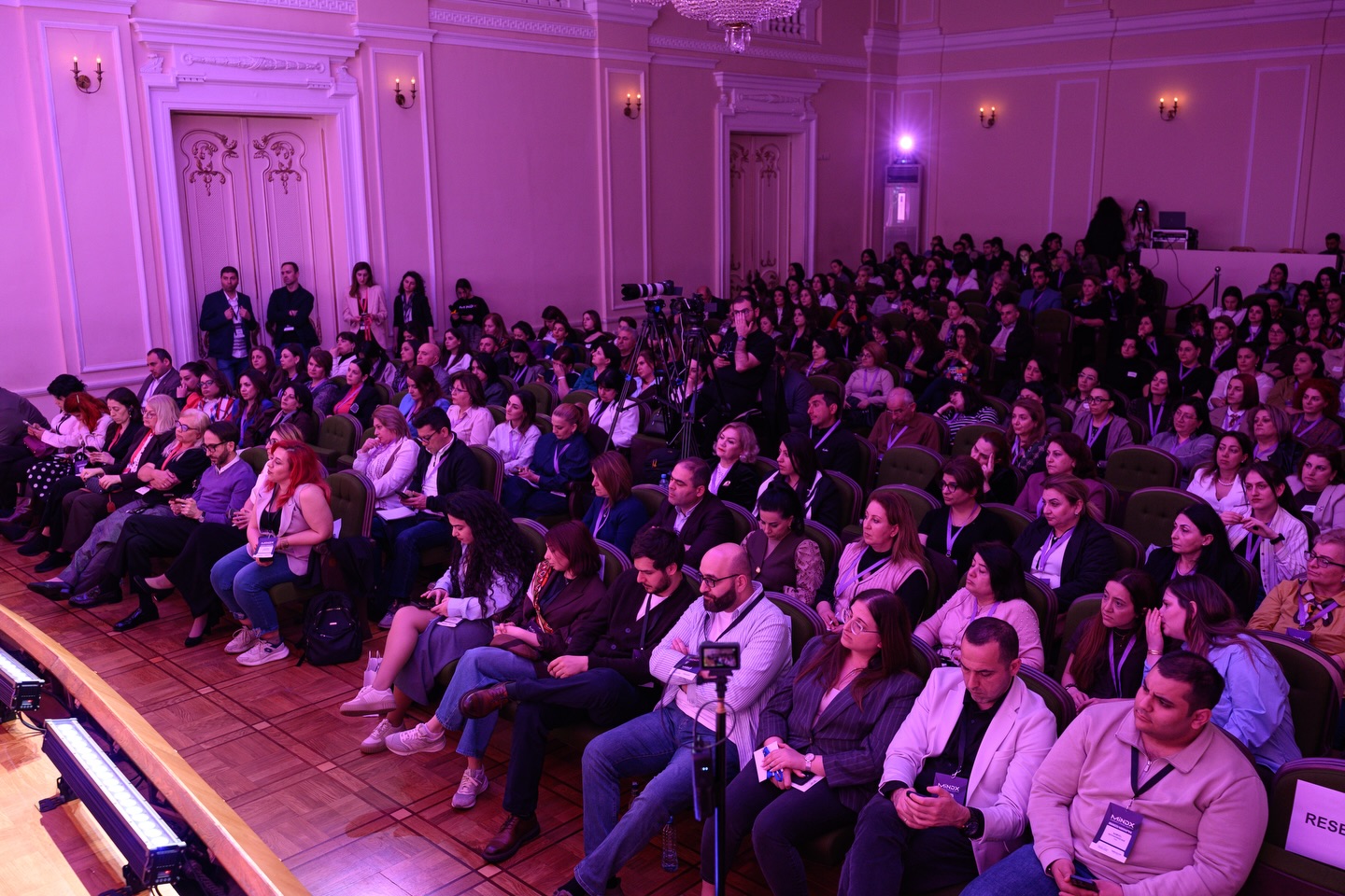 During Mindx Forum participants are listening the discussion