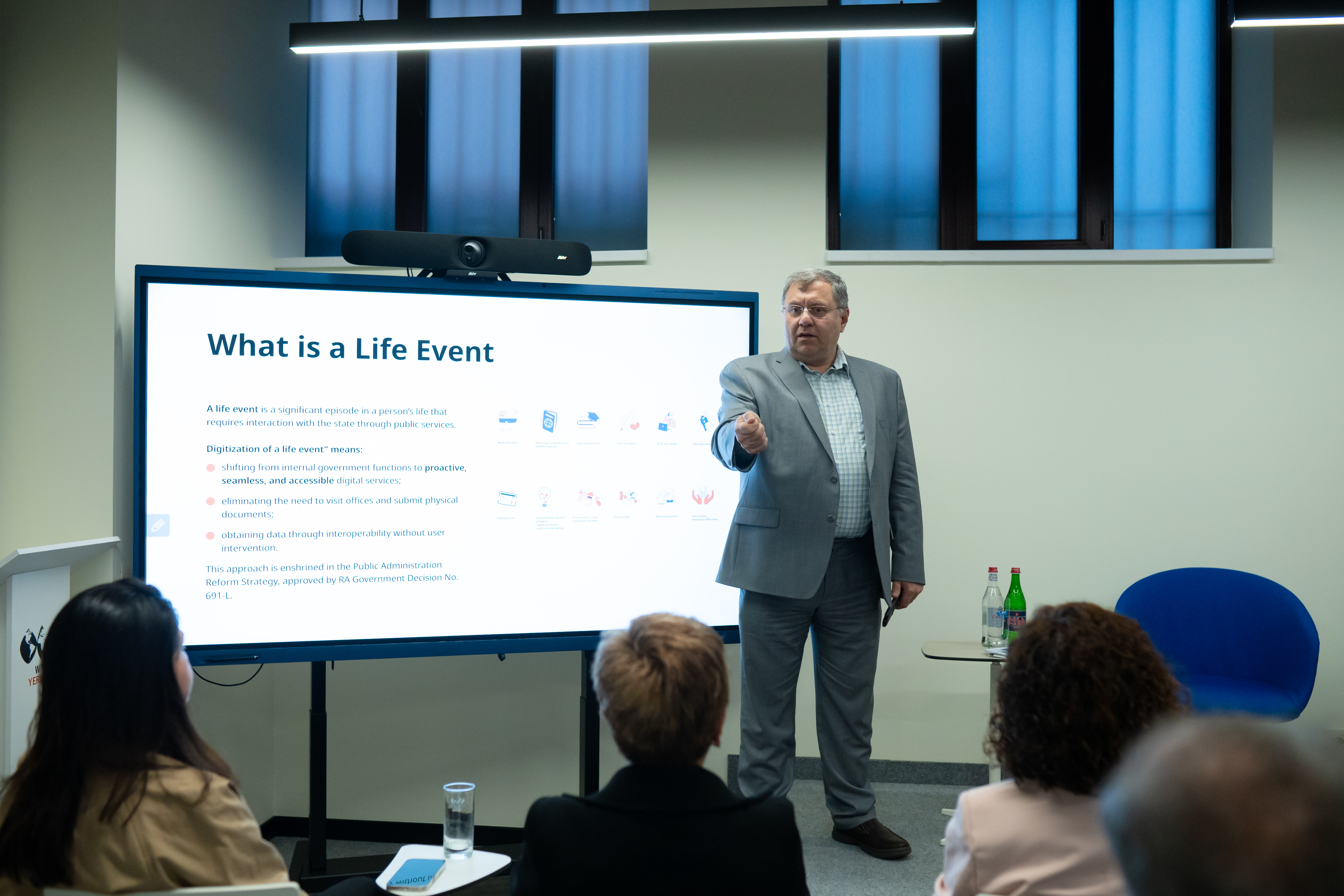 Nerses Yeritsyan is explaining what is a life event