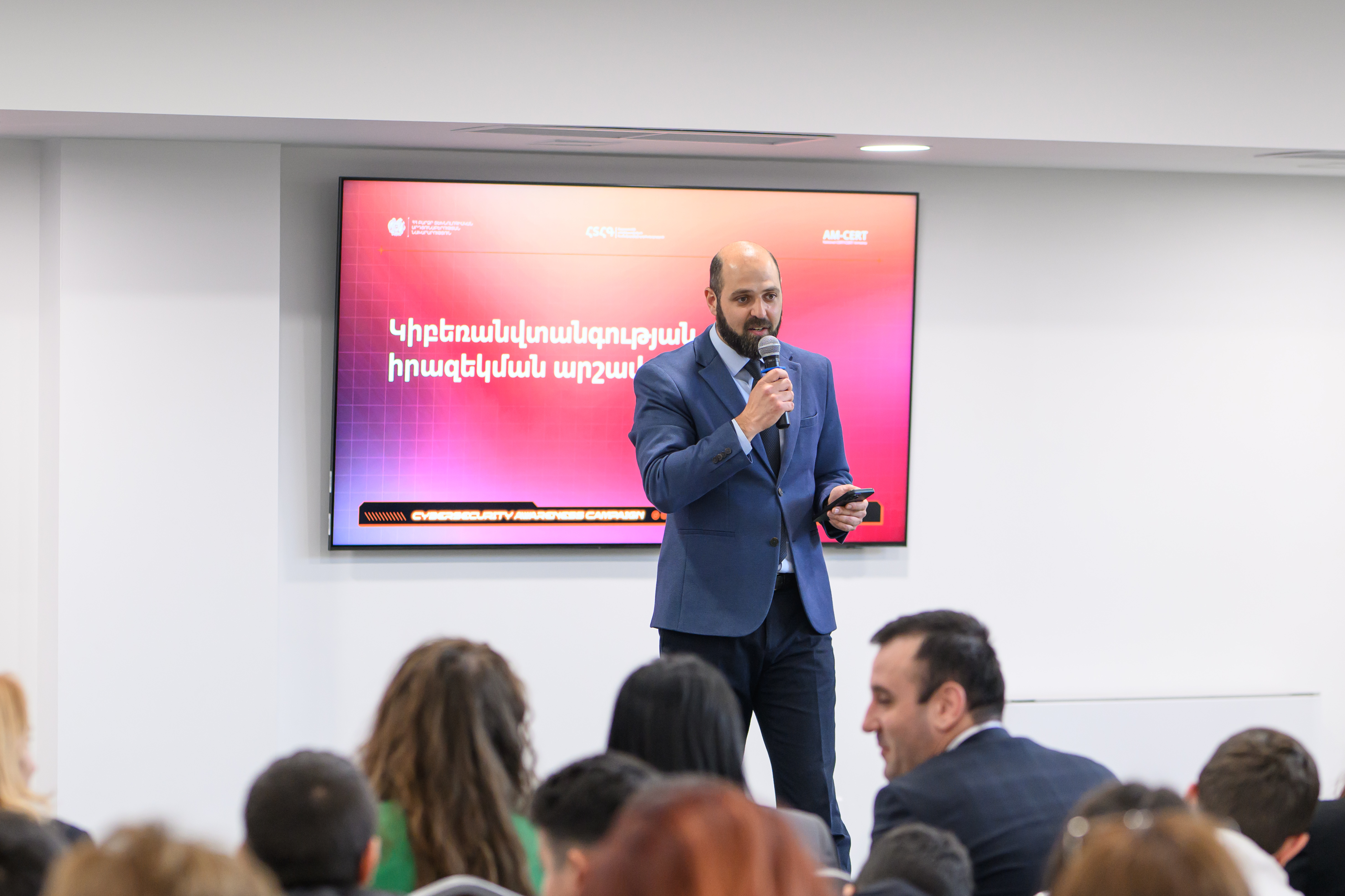 A man is opening the event